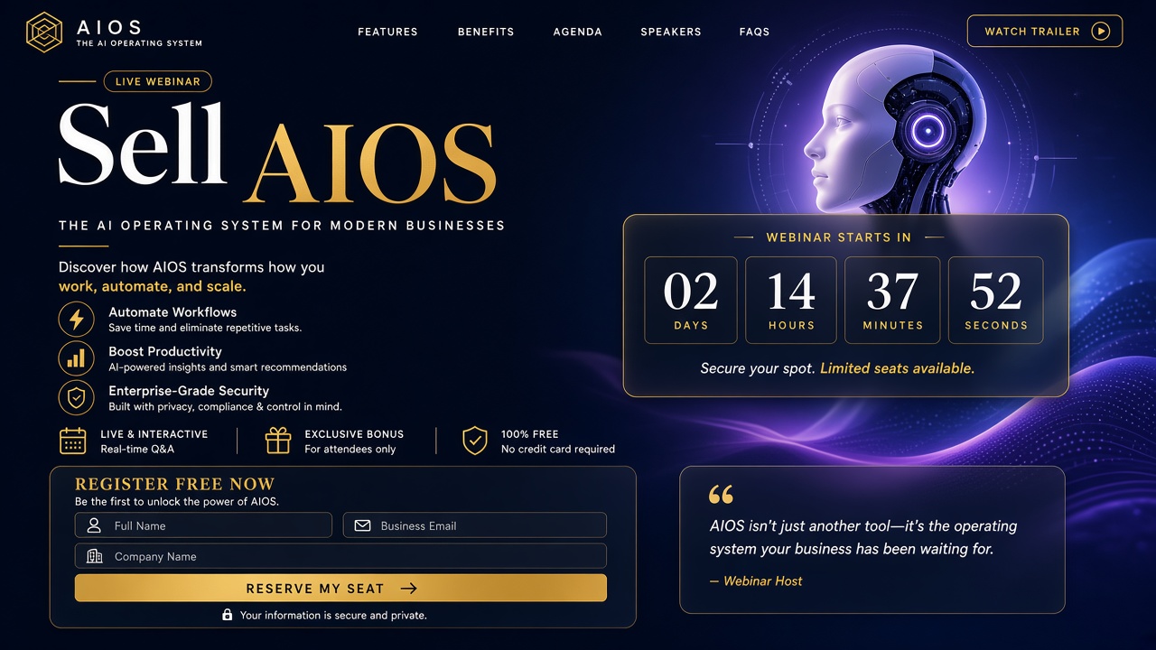 Example website concept 3 for sellaios.com — illustrative mockup only